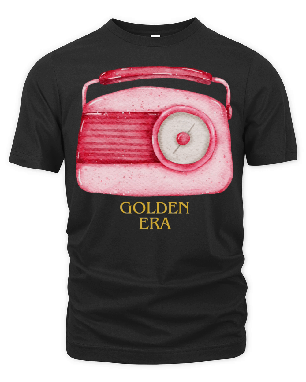 Vintage Radio Design with Golden Era Organic Unisex T-shirt