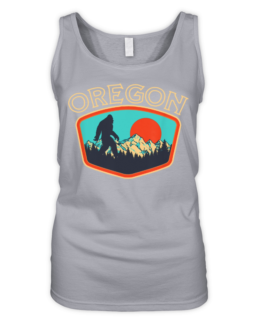 Oregon Bigfoot Vintage Outdoor Badge Retro Style Organic Women's Tank Top
