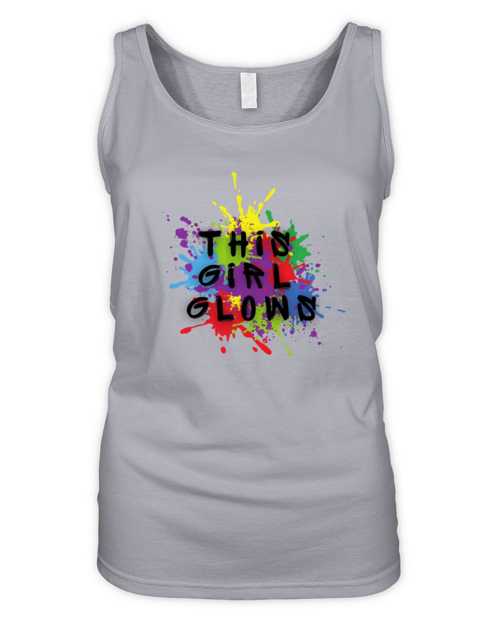 This Girl Glows For Kids Tie Dye Bright Colors Organic Women's Tank Top