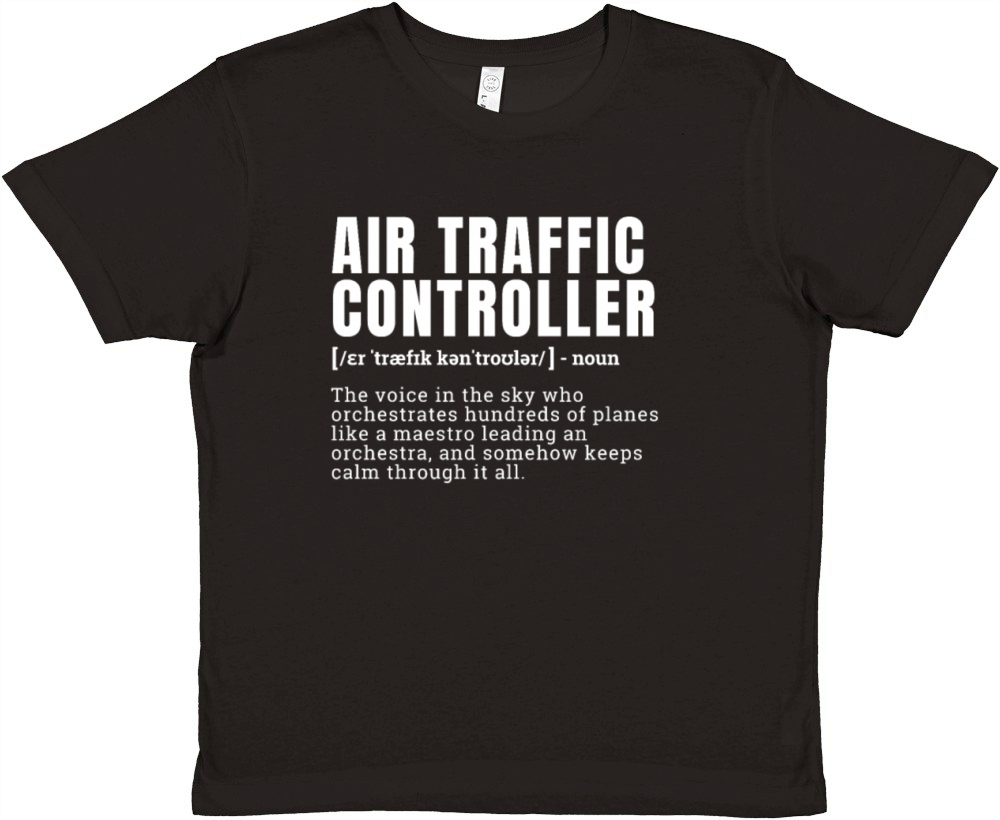 Funny Air Traffic Controller Definition Occupation Premium Kids Crewneck T-shirt