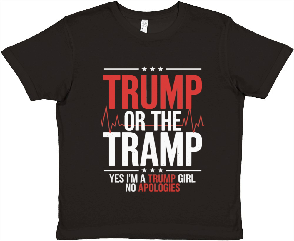 Trump or the Tramp Patriot Humor Trump Vance Vote Premium Kids Crewneck T-shirt