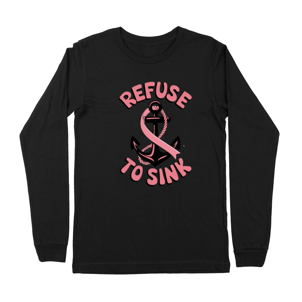 Refuse to Sink Breast Cancer Awareness Premium Long Sleeve