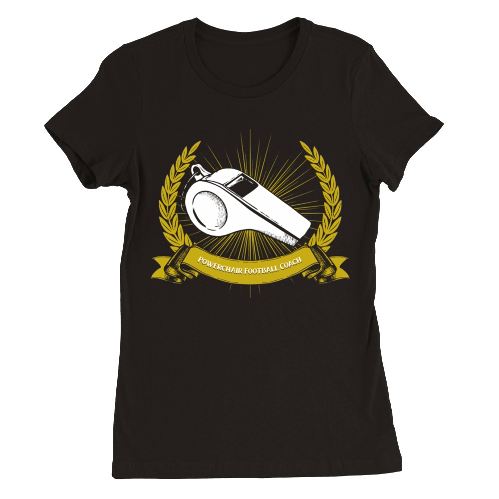 Powerchair Football Coach Power Soccer Funny Footb Premium Womens Crewneck T-shirt