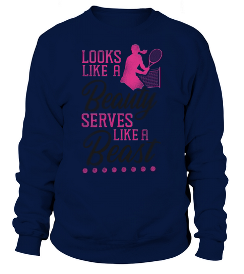Funny Tennis Player Racket Girl Sweatshirt Unisex
