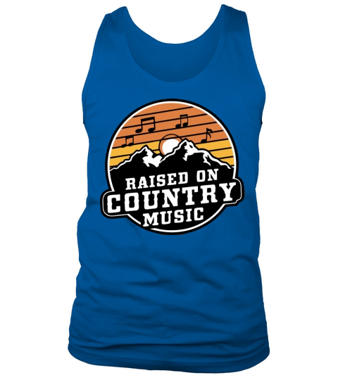 Raised on Country Music - Vintage Mountain Design Tank Top Unisex