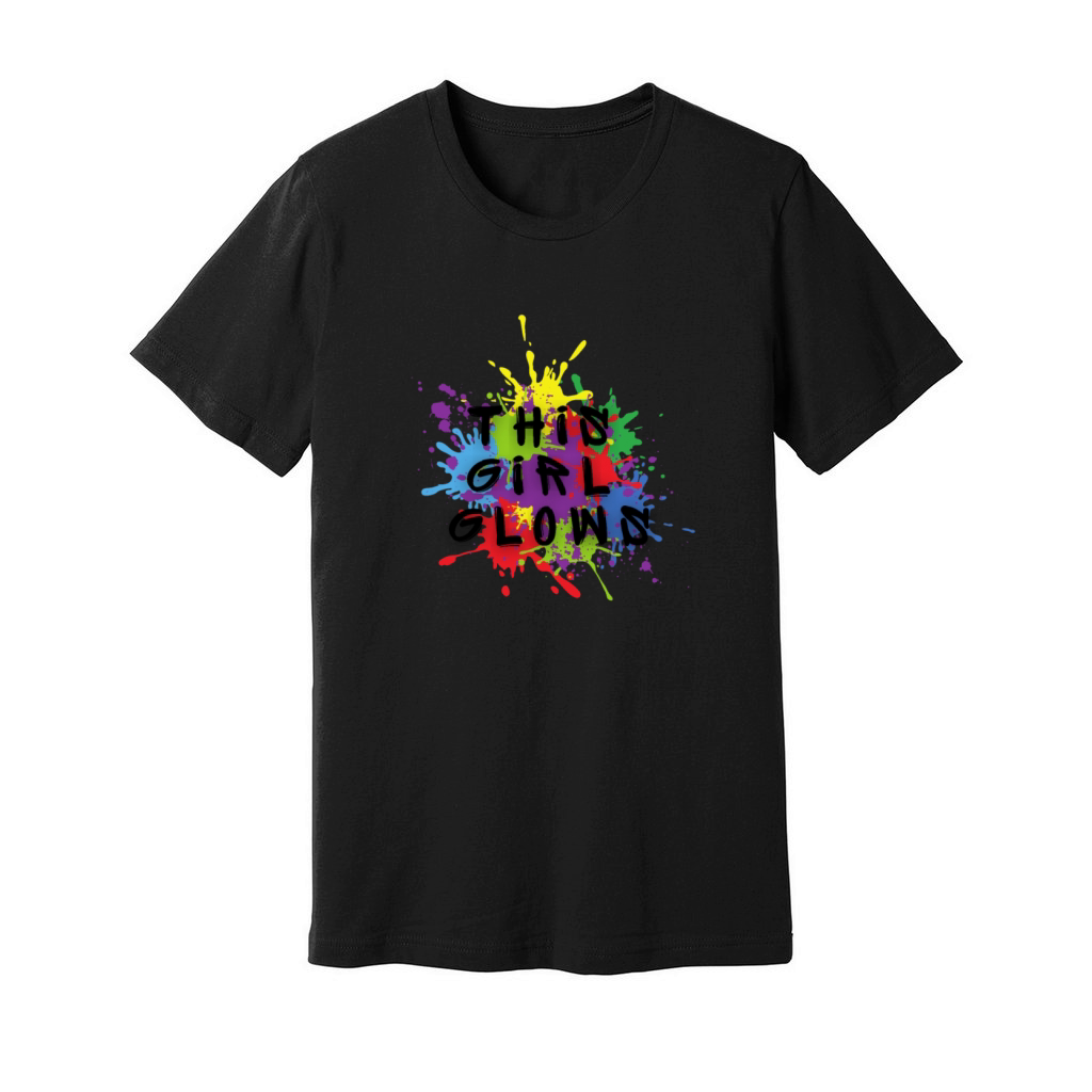 This Girl Glows For Kids Tie Dye Bright Colors Unisex Jersey Tee