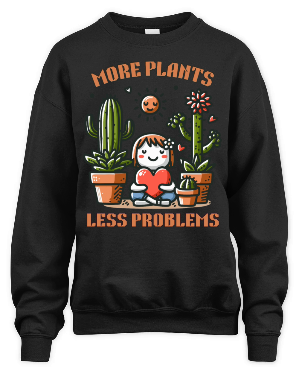 More Plants Less Problems Unisex Premium Crewneck Sweatshirt