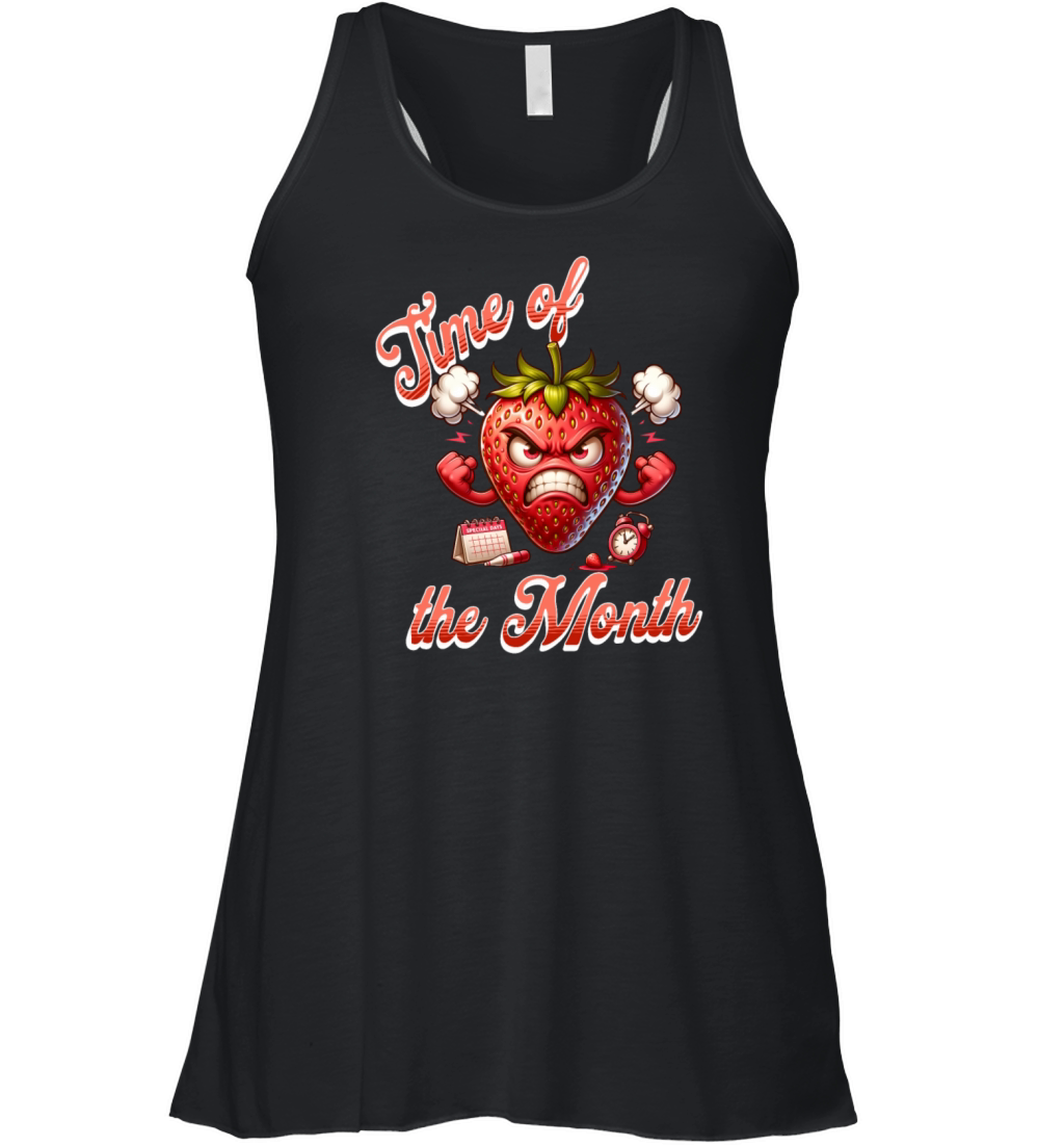 Time of the Month Strawberry Humor Periode Women's Flowy Tank Top