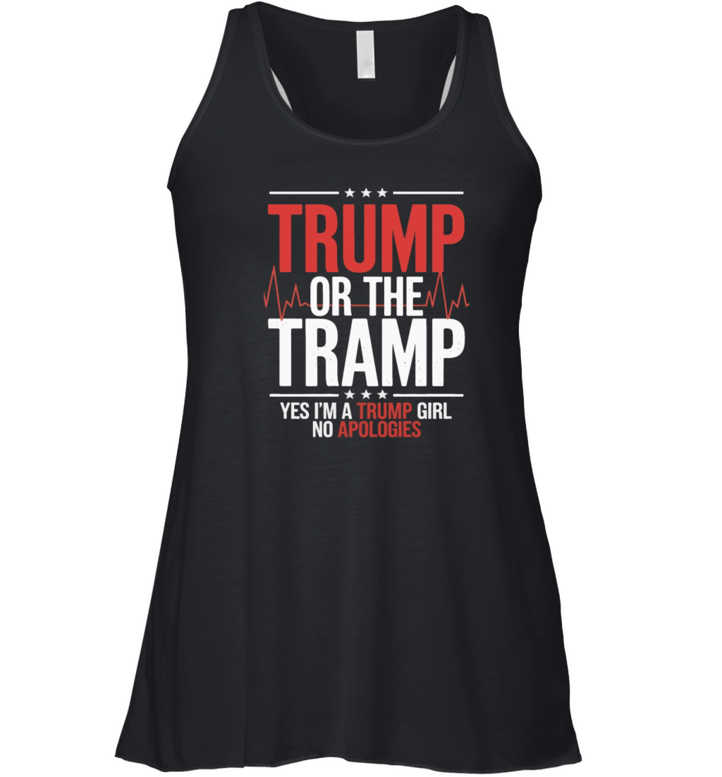 Trump or the Tramp Patriot Humor Trump Vance Vote Women's Flowy Tank Top