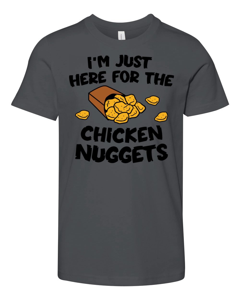 Im Just Here for Chicken Nuggets Youth Unisex Jersey Tee