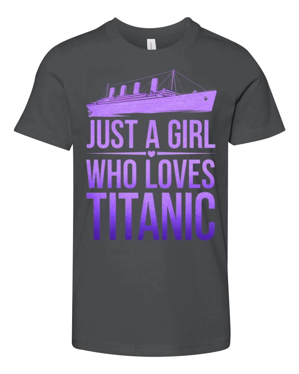 Just a Girl Who Loves Titanic Youth Unisex Jersey Tee