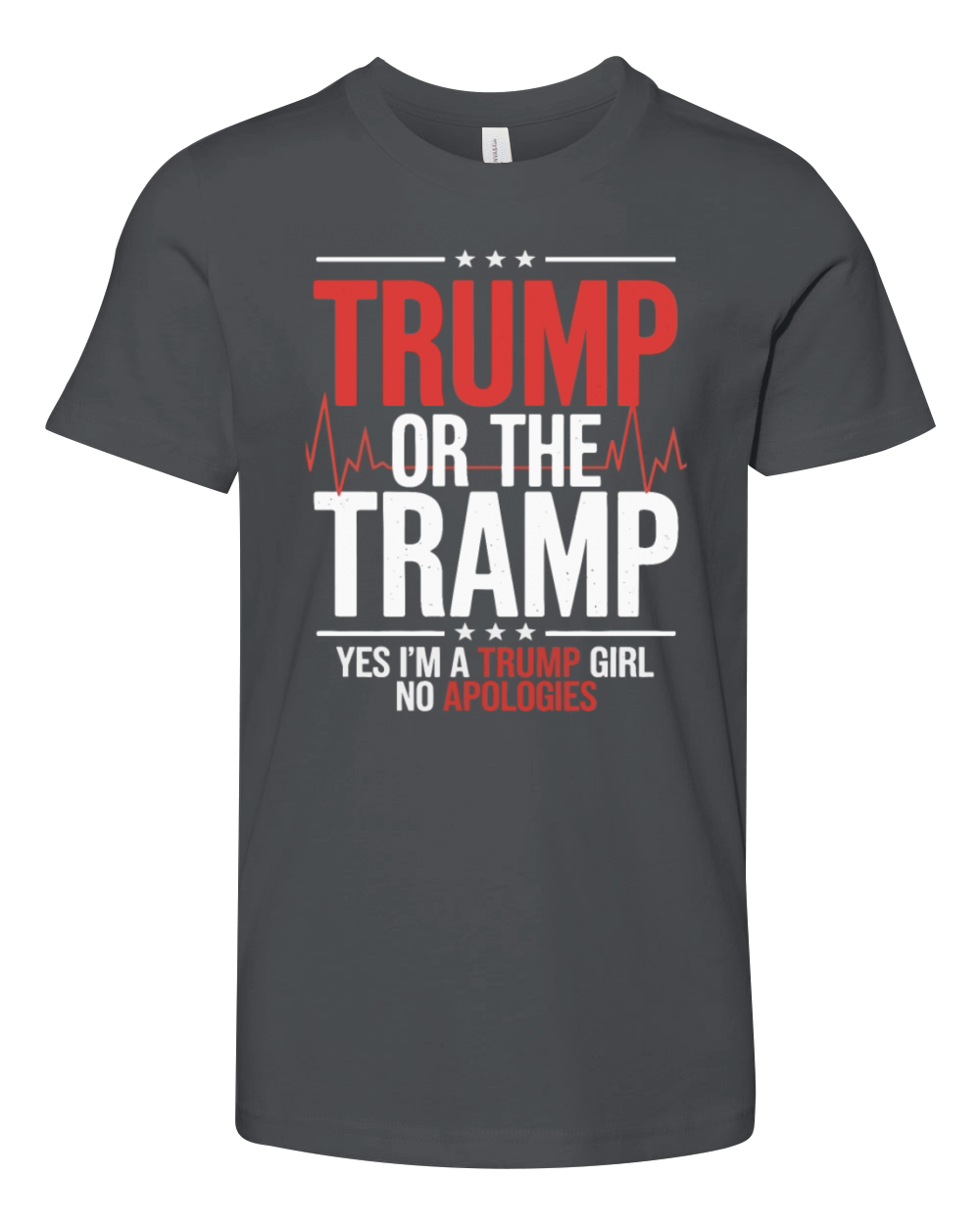 Trump or the Tramp Patriot Humor Trump Vance Vote Youth Unisex Jersey Tee