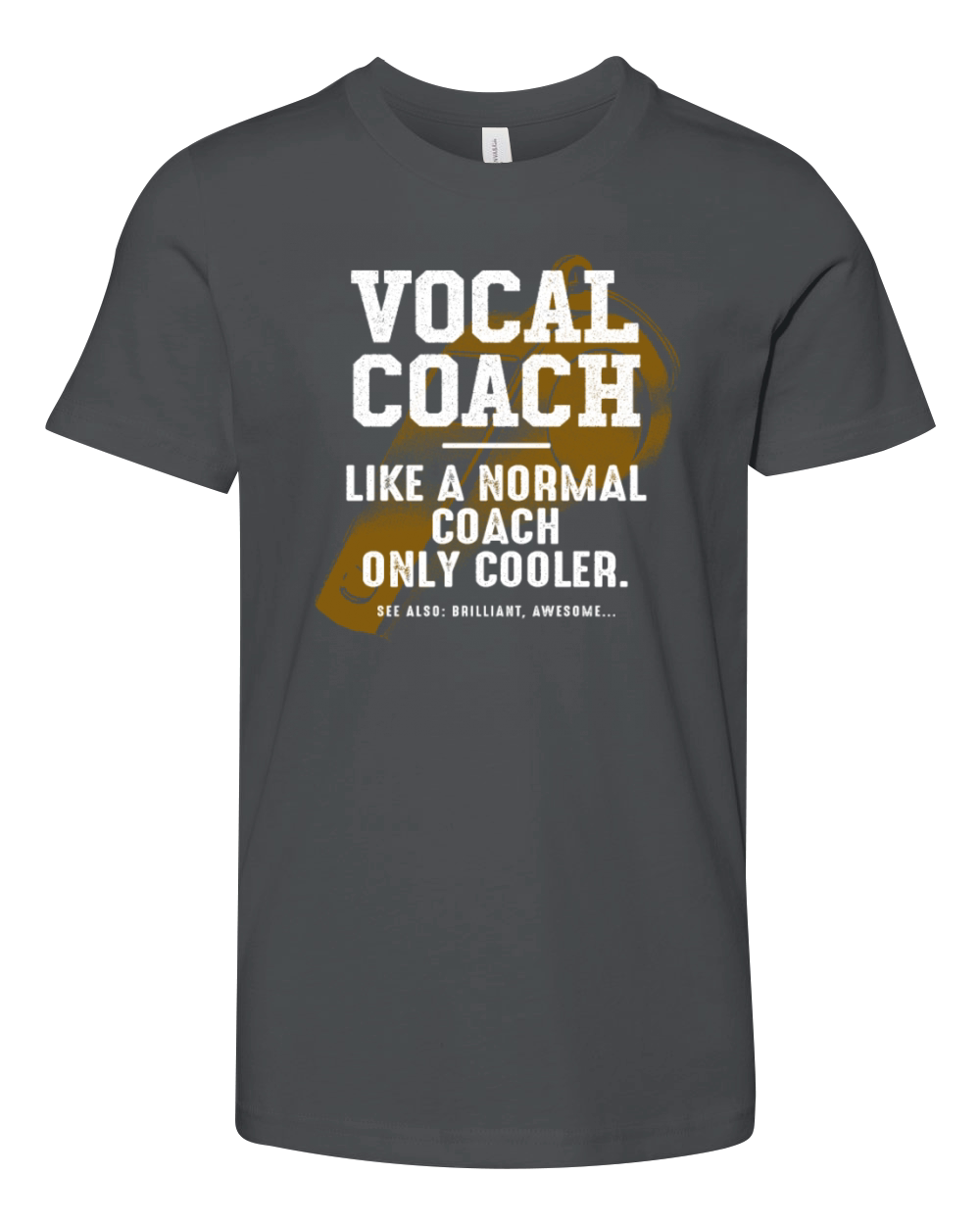Vocal Coach Like a Normal Coach Music Teacher Funn Youth Unisex Jersey Tee