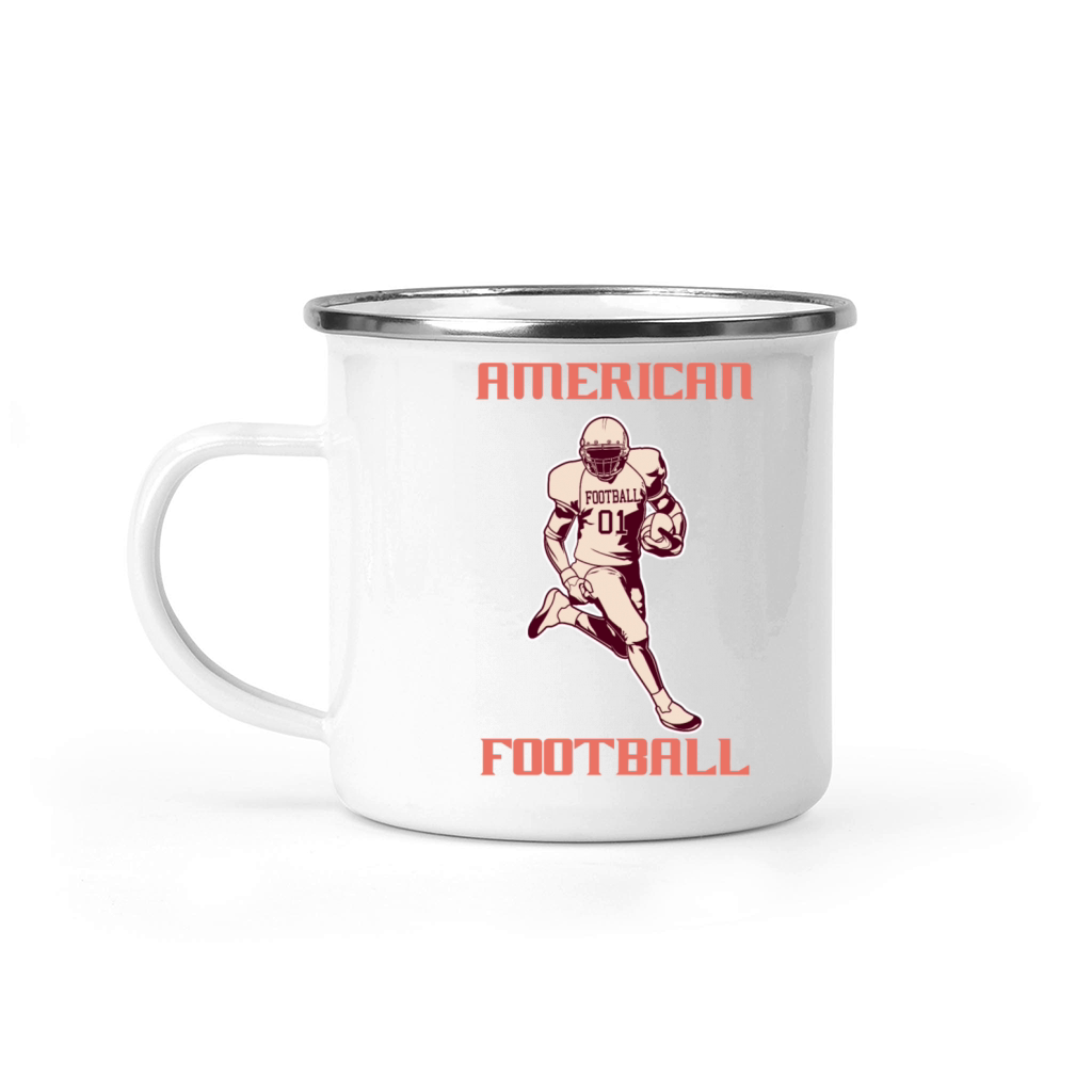 American Football Player Camping Mug