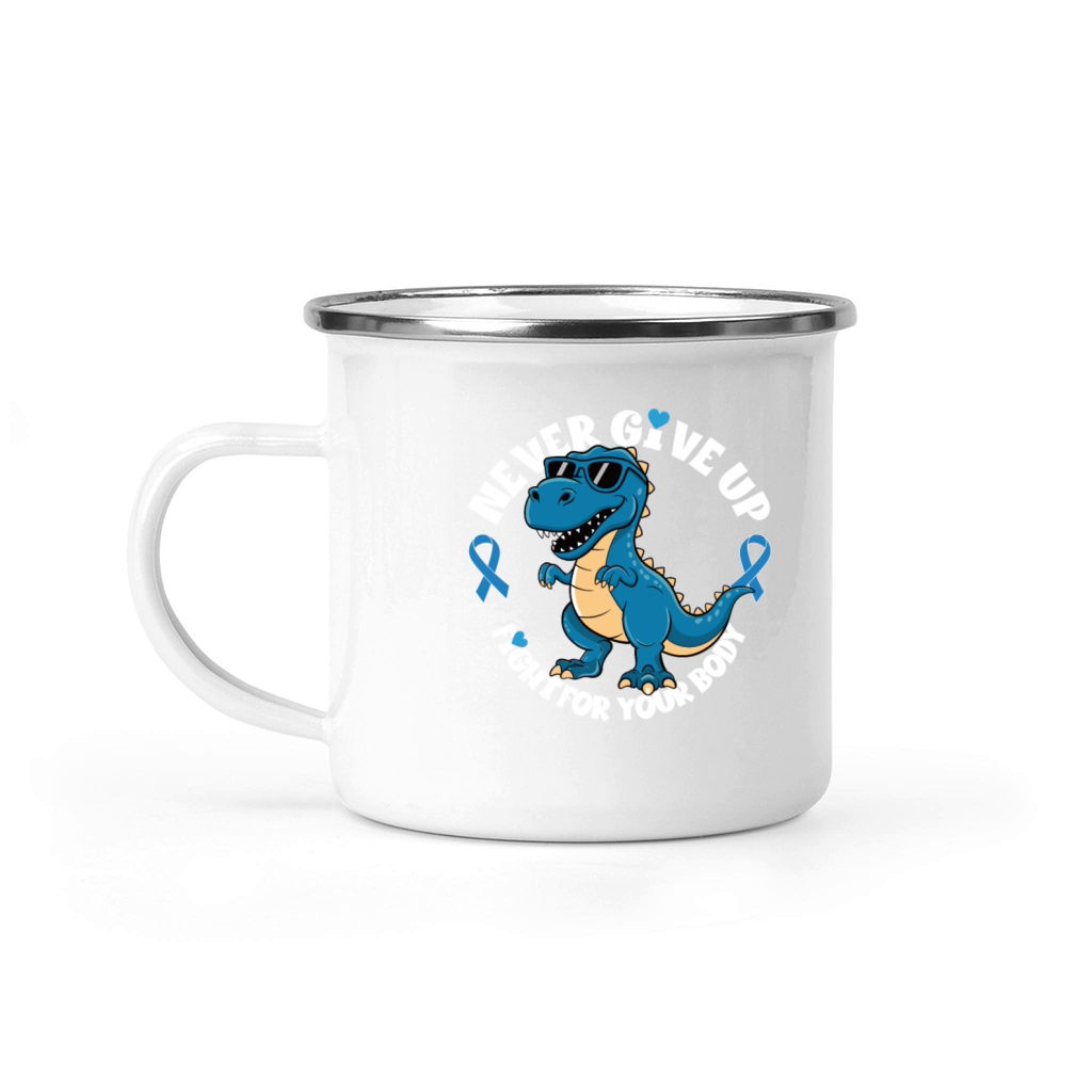 Diabetes Awareness Dino Shirt Camping Mug