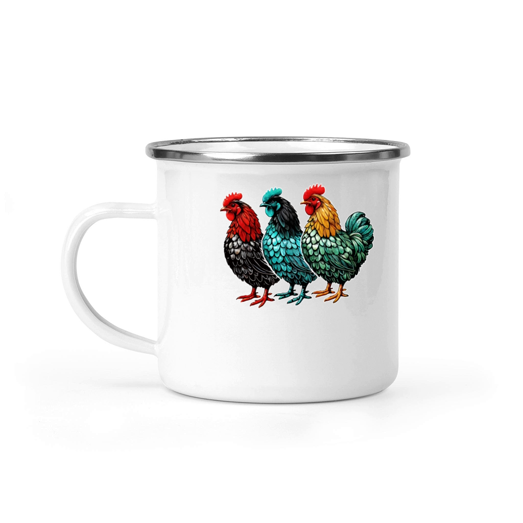 Vintage Funny Chicken Retro Farm Poultry Farmer Camping Mug