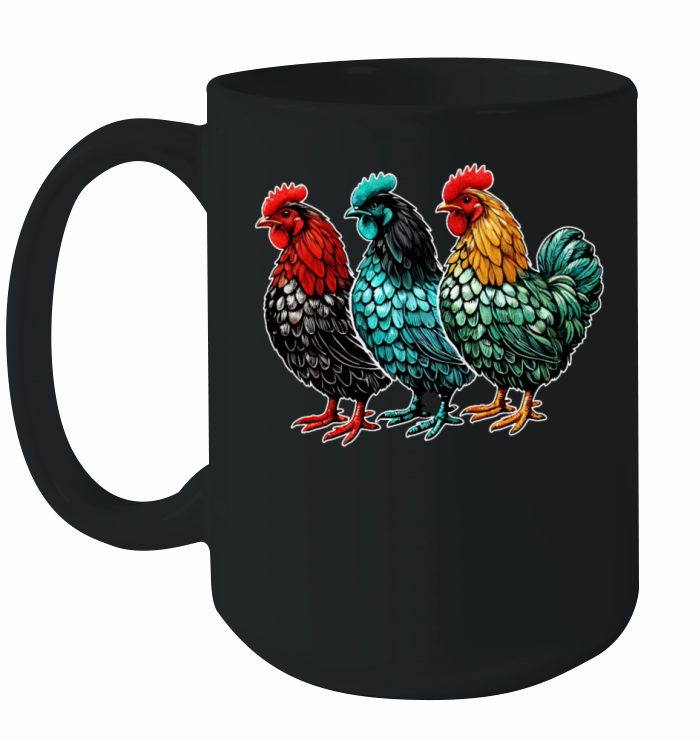 Vintage Funny Chicken Retro Farm Poultry Farmer Ceramic Mug