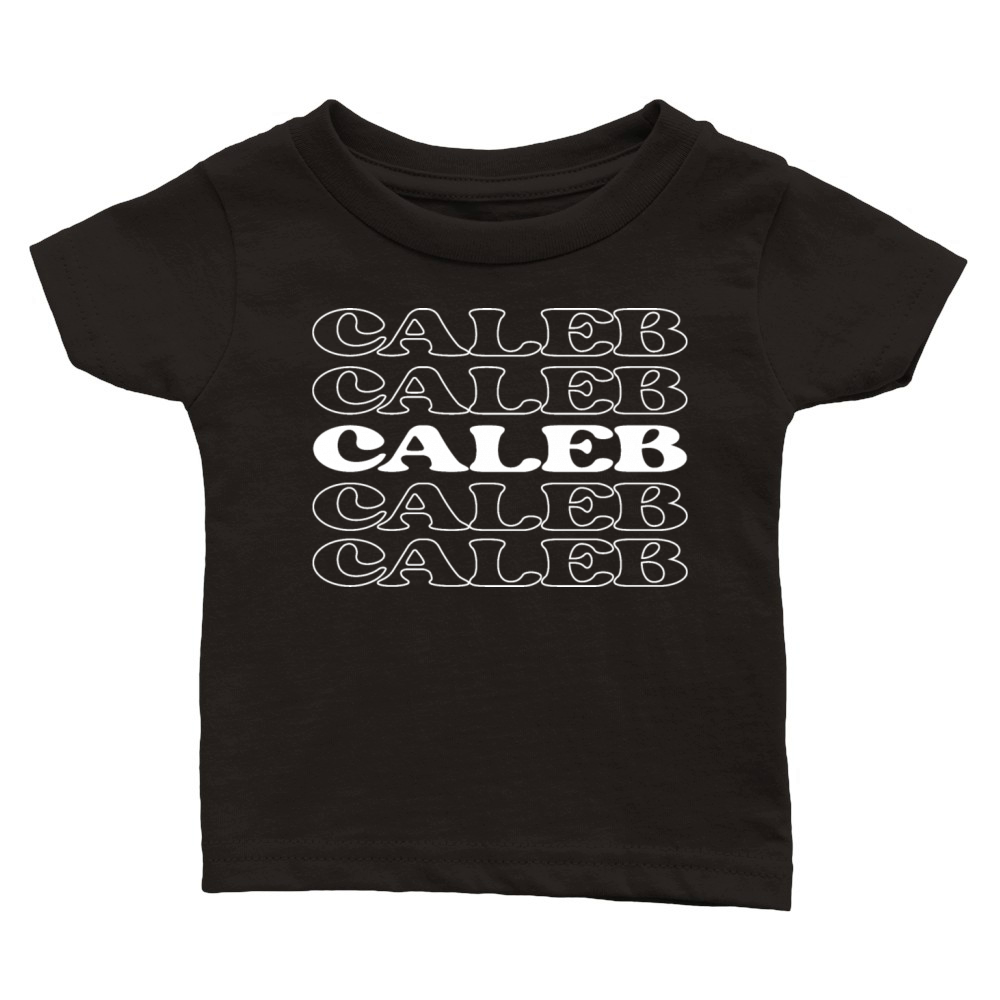 Caleb Name Personalized First Surname Classic Baby Crewneck T-shirt