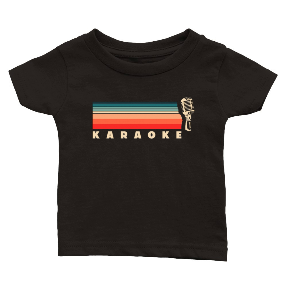 Karaoke Retro Vintage Microphone Classic Baby Crewneck T-shirt