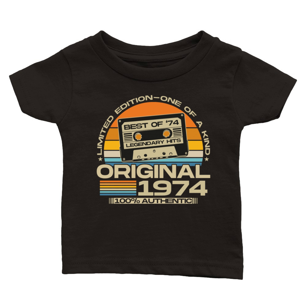 Original 1974 Vintage Retro 50th birthday Classic Baby Crewneck T-shirt