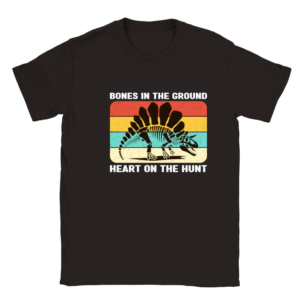 Fossil Hunter Bones In The Ground Paleontologist Classic Kids Crewneck T-shirt