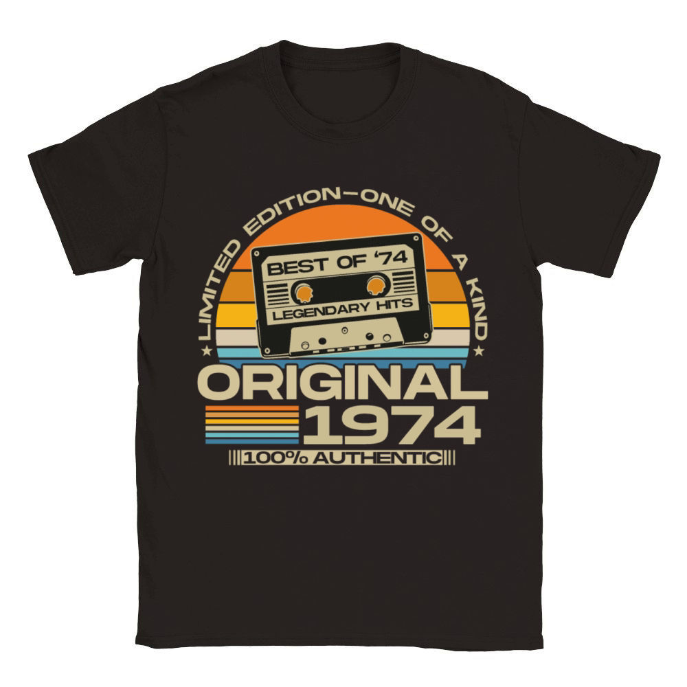 Original 1974 Vintage Retro 50th birthday Classic Kids Crewneck T-shirt