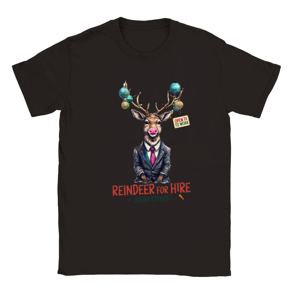 Reindeer to hire Classic Kids Crewneck T-shirt