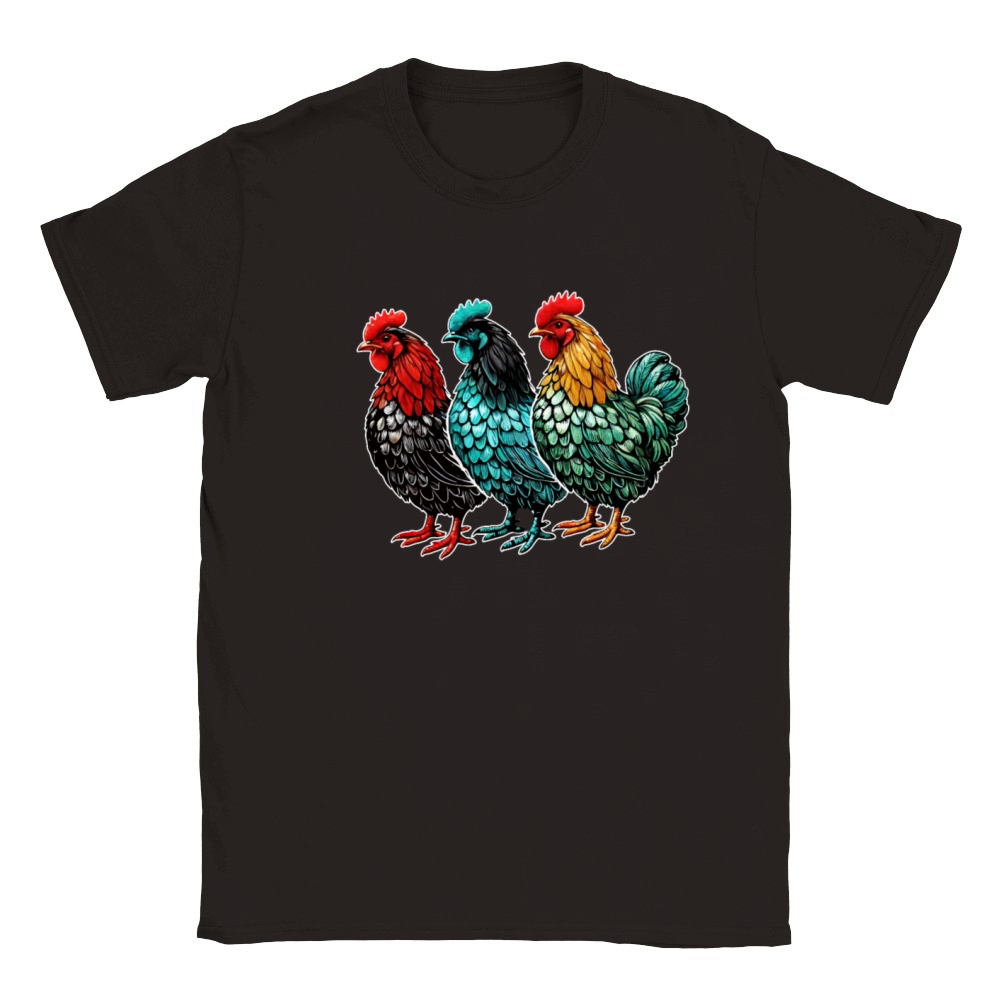Vintage Funny Chicken Retro Farm Poultry Farmer Classic Kids Crewneck T-shirt