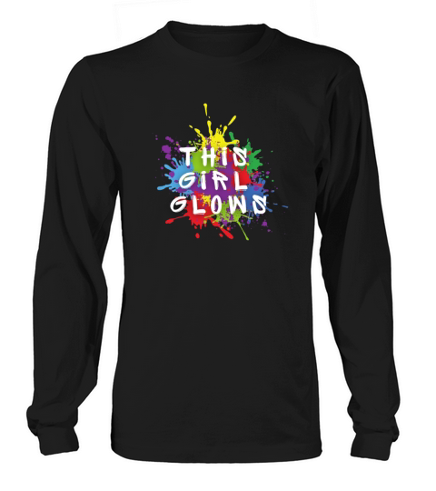 This Girl Glows For Kids Tie Dye Bright Colors 80 Long sleeved Unisex