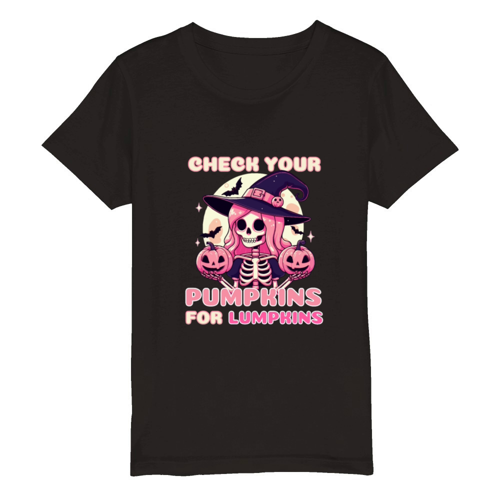 CHECK YOUR PUMKINS FOR LUMKINS Organic Kids Crewneck T-shirt