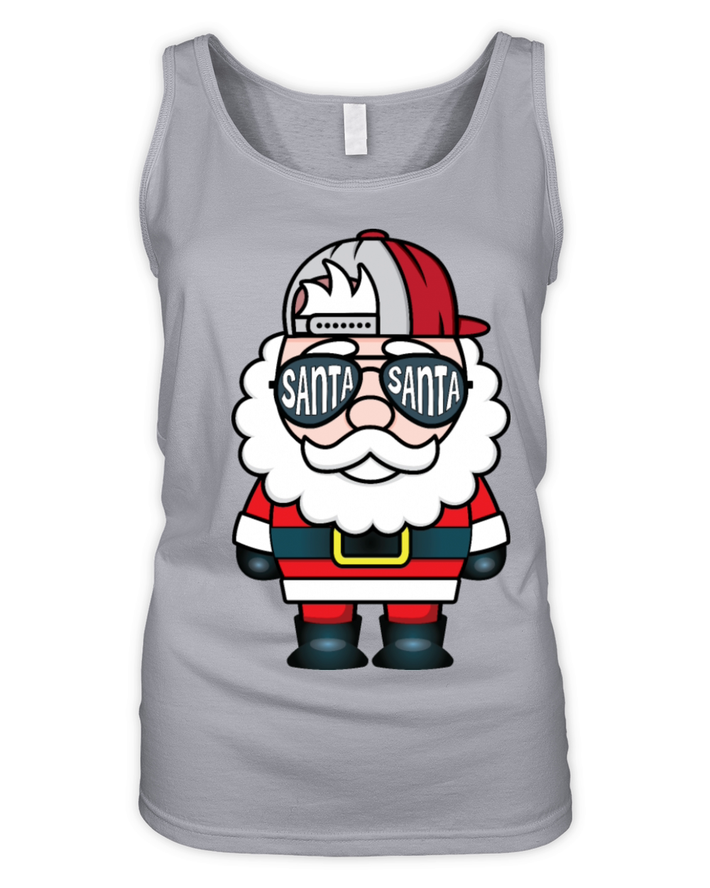 Cute Santa Claus Wearing the Hat Backwards Organic Women's Tank Top
