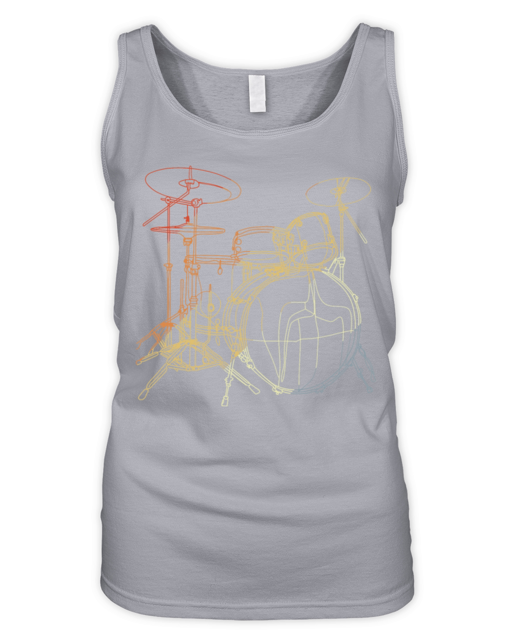 Drum Kit Vintage Look Organic Women's Tank Top