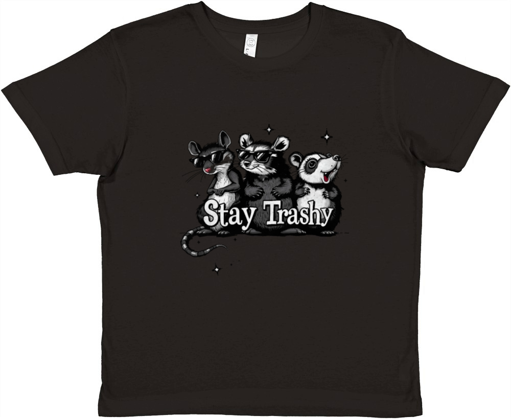 Stay trashy rats racoon vintage Premium Kids Crewneck T-shirt