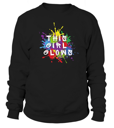 This Girl Glows For Kids Tie Dye Bright Colors 80 Sweatshirt Unisex