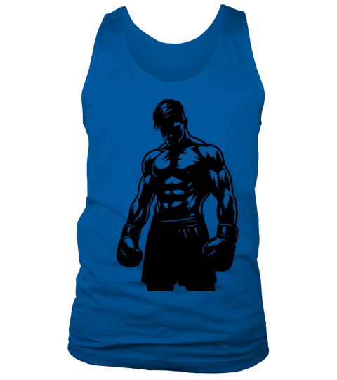 Boxer In Boxing Match Mode Vintage Shadow Style Tank Top Unisex