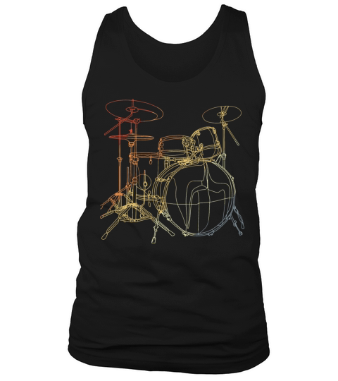 Drum Kit Vintage Look Tank Top Unisex
