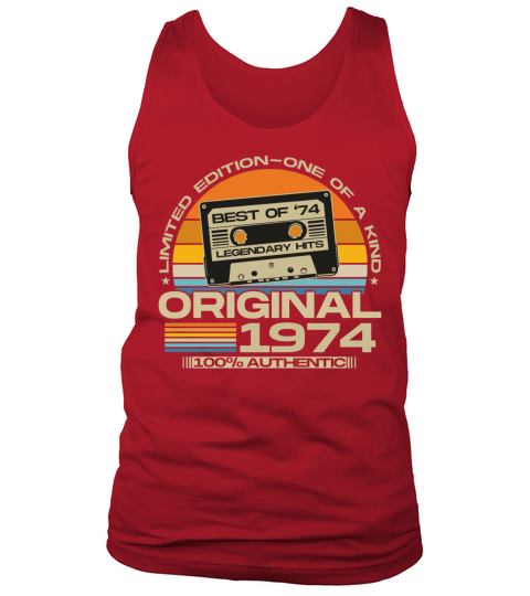 Original 1974 Vintage Retro 50th birthday Tank Top Unisex