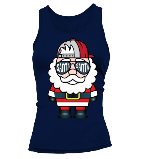 Cute Santa Claus Wearing the Hat Backwards Tank top Woman