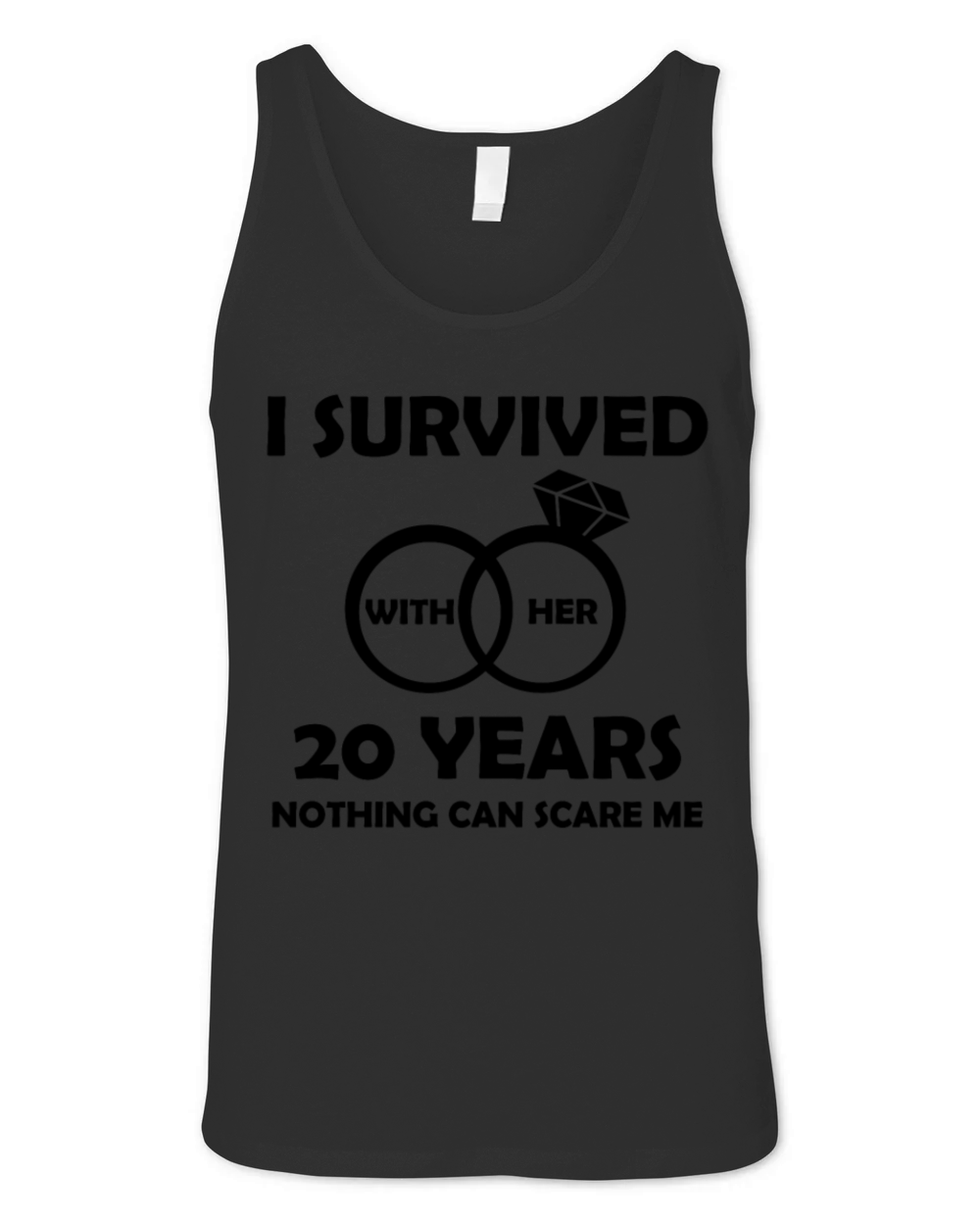 20Th Wedding Anniversary Him Funny Quotes Survived Unisex Jersey Tank