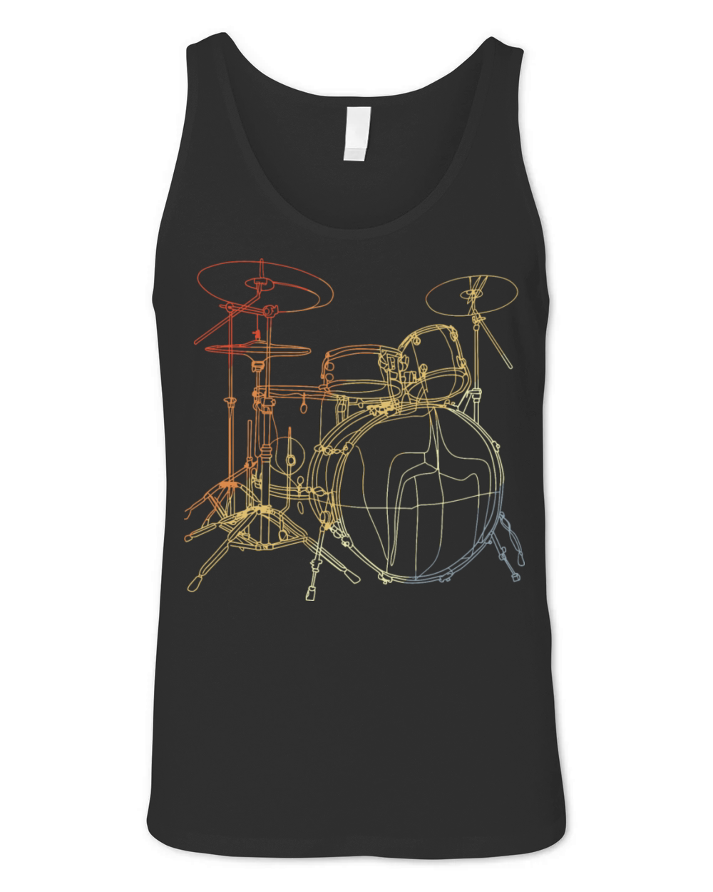 Drum Kit Vintage Look Unisex Jersey Tank