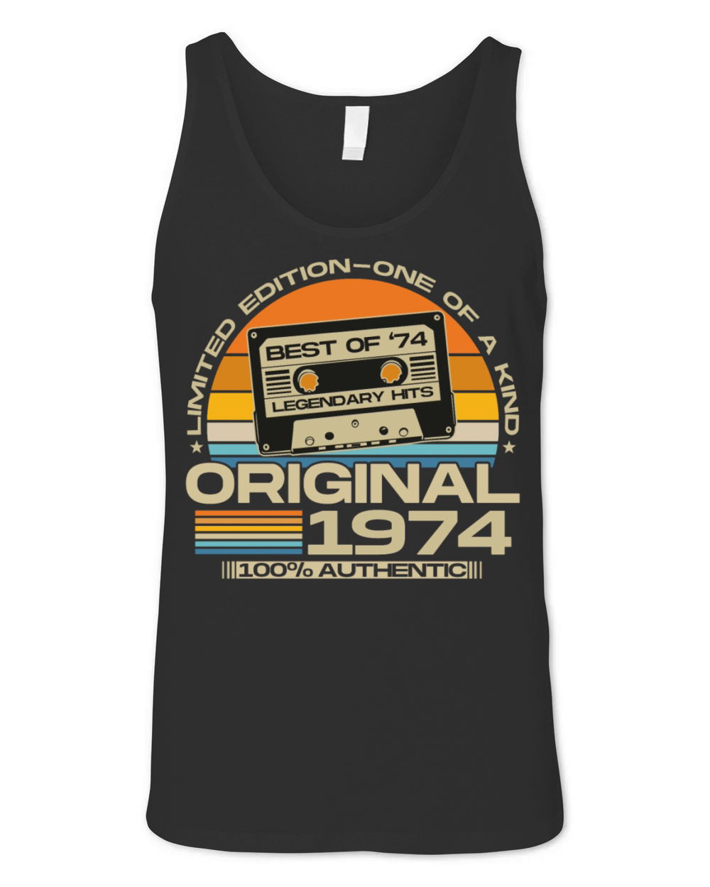 Original 1974 Vintage Retro 50th birthday Unisex Jersey Tank