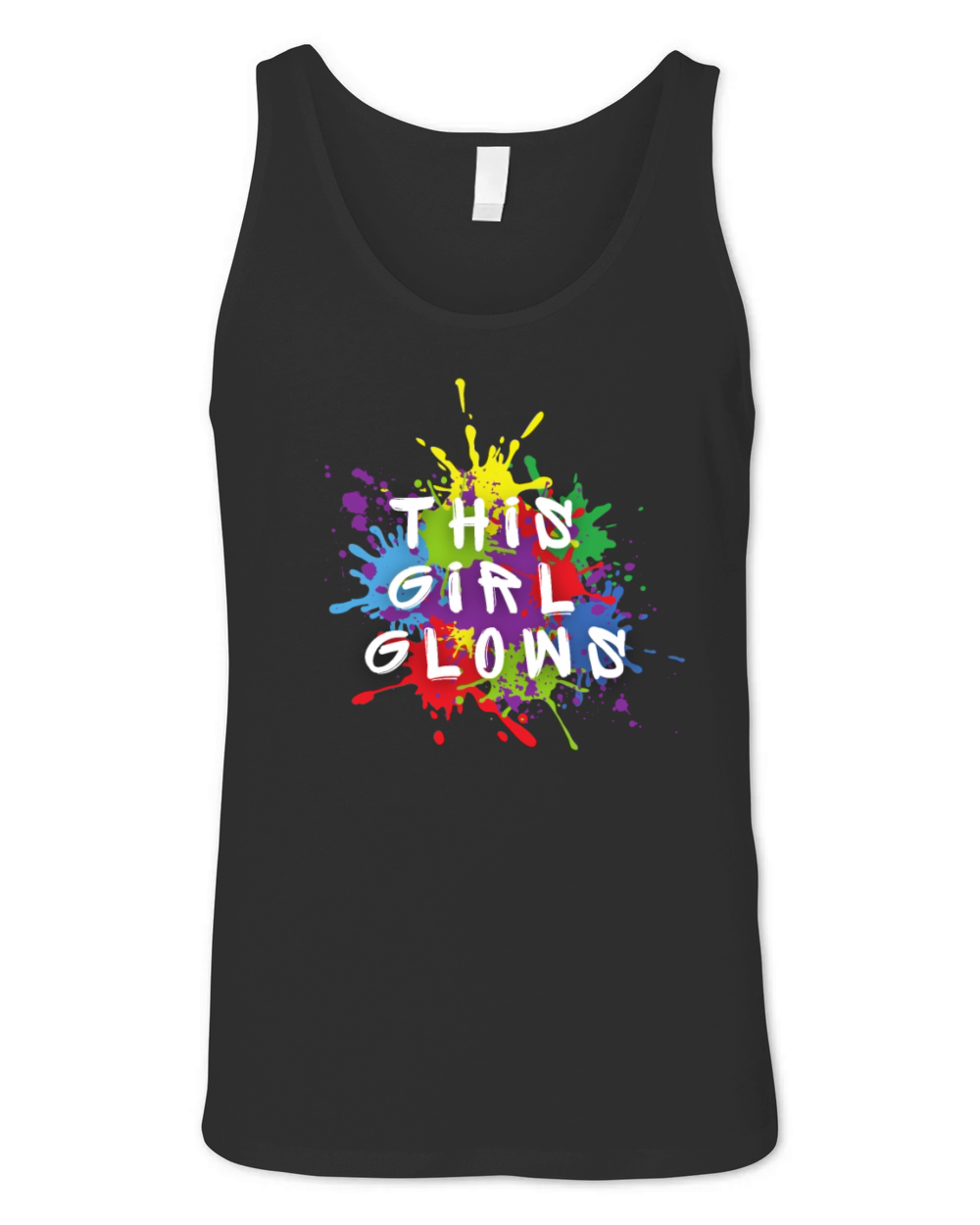 This Girl Glows For Kids Tie Dye Bright Colors 80 Unisex Jersey Tank