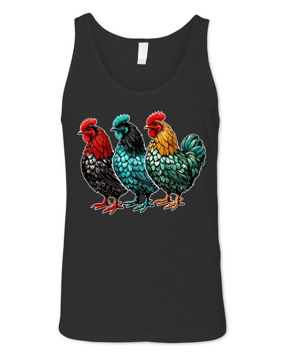 Vintage Funny Chicken Retro Farm Poultry Farmer Unisex Jersey Tank