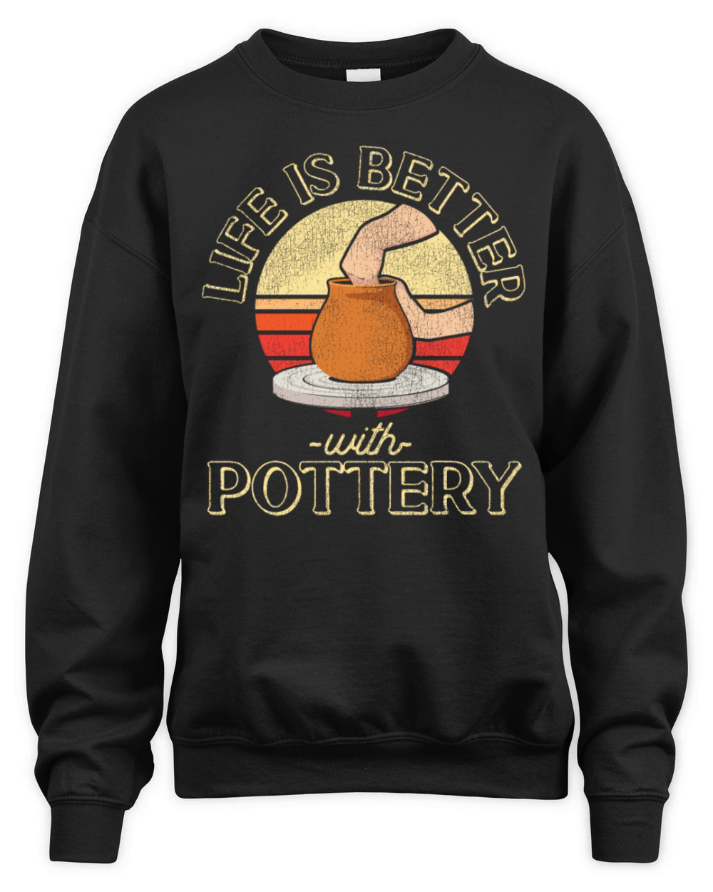 Pottery Ceramics Artist Retro Unisex Premium Crewneck Sweatshirt