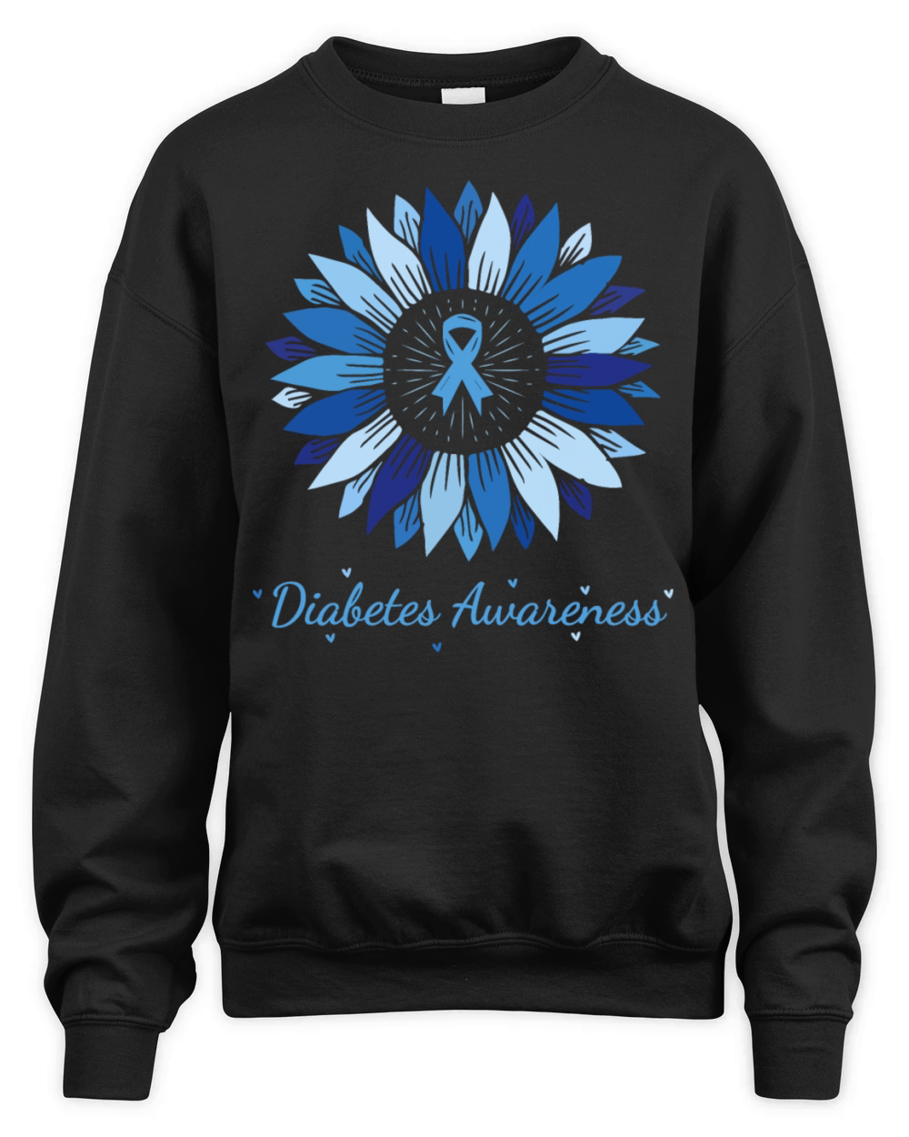 Sunflower Diabetes Awareness Month 2024 T-Shirt Unisex Premium Crewneck Sweatshirt