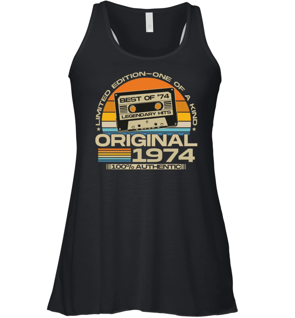 Original 1974 Vintage Retro 50th birthday Women's Flowy Tank Top