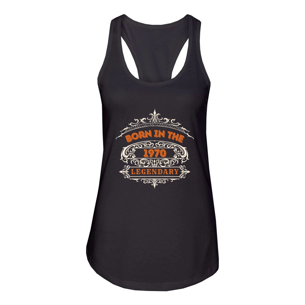 Born in the 1970s - Legendary Vintage Design Women's Racerback Tank