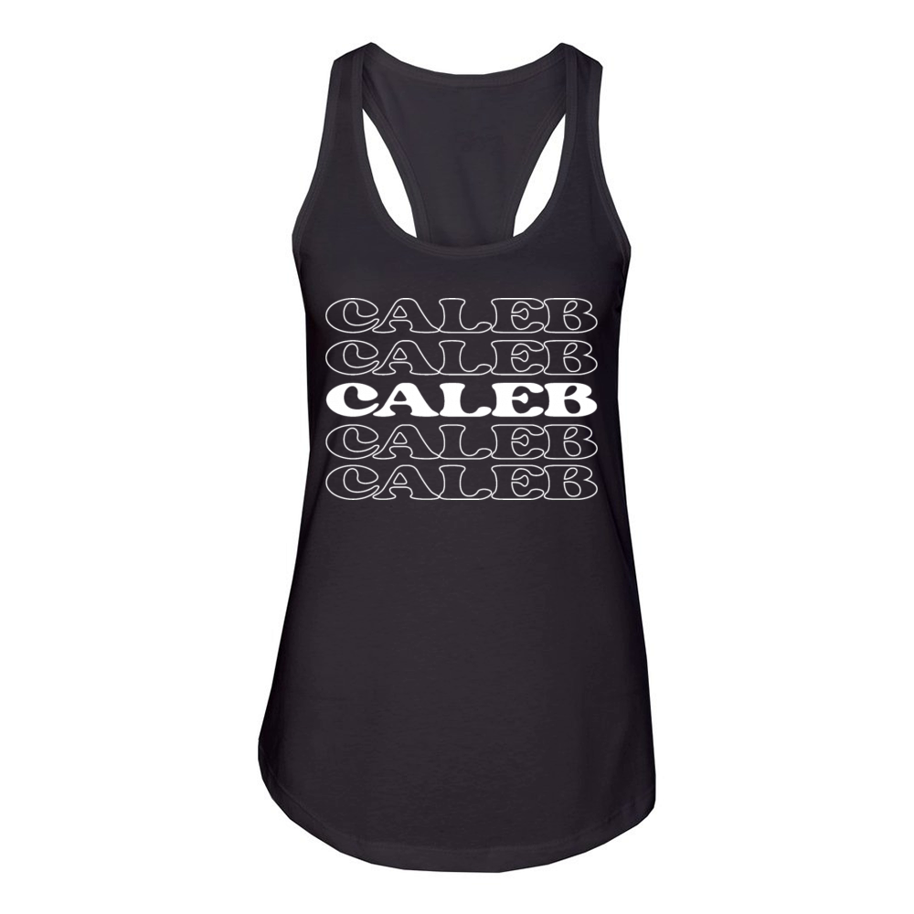 Caleb Name Personalized First Surname Women's Racerback Tank