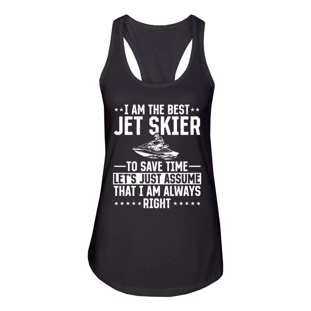 Funny Jetski Rider - I am the best jet skier Women's Racerback Tank