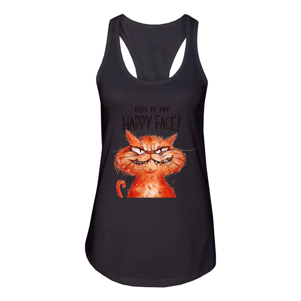 This Is My Happy Face Women's Racerback Tank